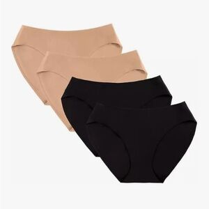 Seamless Black and Tan Intimates Panties